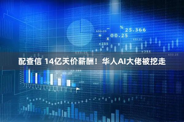 配查信 14亿天价薪酬！华人AI大佬被挖走